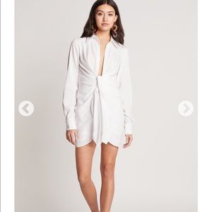 White size 2 deep v dress